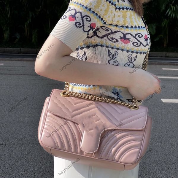 Marmont Makaron Designer Bags shoulder bags Plain Chain Crossbody Bags 3Sizes luxury Fashion Handbag Wallet Classic Woman Bag tote Clutch Metallic With Serial Pink, 10
Marmont Makaron Designer Bags shoulder bags Plain Chain Crossbody Bags 3Sizes luxury Fashion Handbag Wallet Classic Woman Bag tote Clutch Metallic With Serial Pink, 10