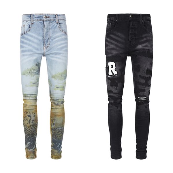 Designer Mens jeans Clothing Pants Men Women Print Army Green Destroyed Mens Slim Denim Straight Biker Skinny Jeans jacket size 30- 3R38
Designer Mens jeans Clothing Pants Men Women Print Army Green Destroyed Mens Slim Denim Straight Biker Skinny Jeans jacket size 30- 3R38