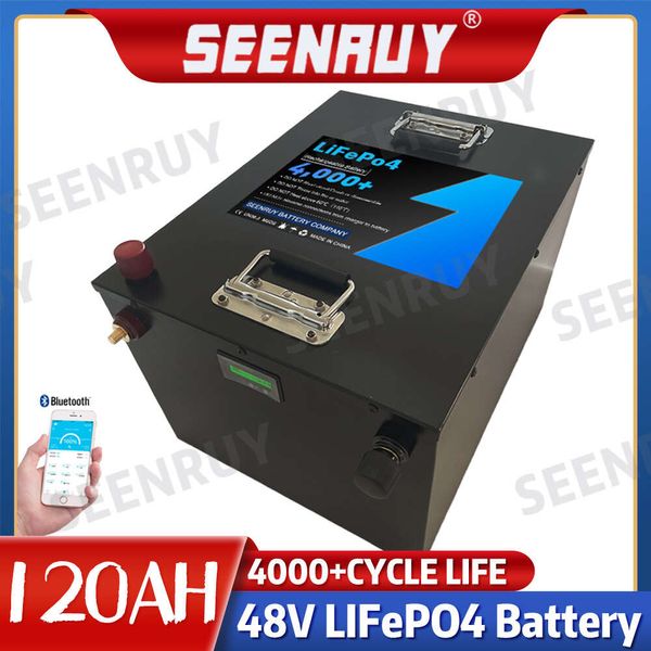 Image of 48V 120Ah Lifepo4 Lithium Battery Lithium Iron Phosphate With BMS for 6000W 4000W Scooter Bike Golf Cart RV +10A Charger