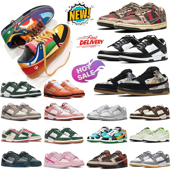 Designer luxurys freddy krueger running outdoor shoes men women skate low panda blue orange lobster triple pink green grey purple dodgers trainers sneakers, Color #46
Designer luxurys freddy krueger running outdoor shoes men women skate low panda blue orange lobster triple pink green grey purple dodgers trainers sneakers, Color #46