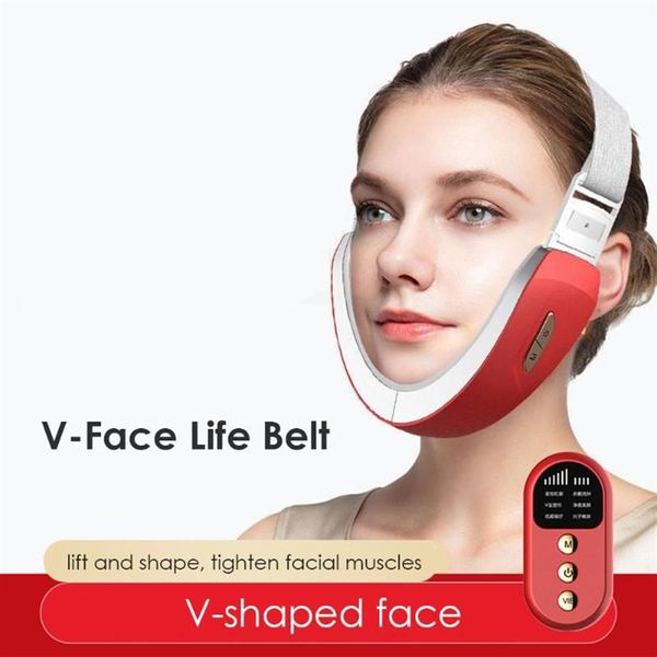 Image of Galvanic Therapy LED Pon V-Face Chin V-Line Face Slimming Machine V-Line Up Facial Lifting Belt Chin Slimming Device261c