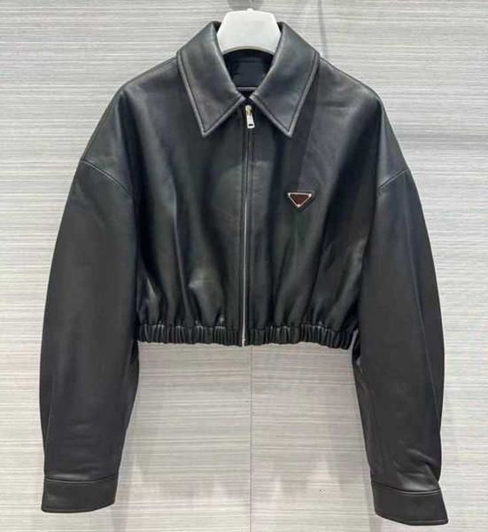 Women' Leather Faux Womens jacket coat Triangle badge coats designer women Fashion classic leather loose all-match short American street 9KJA, Black
Women' Leather Faux Womens jacket coat Triangle badge coats designer women Fashion classic leather loose all-match short American street 9KJA, Black