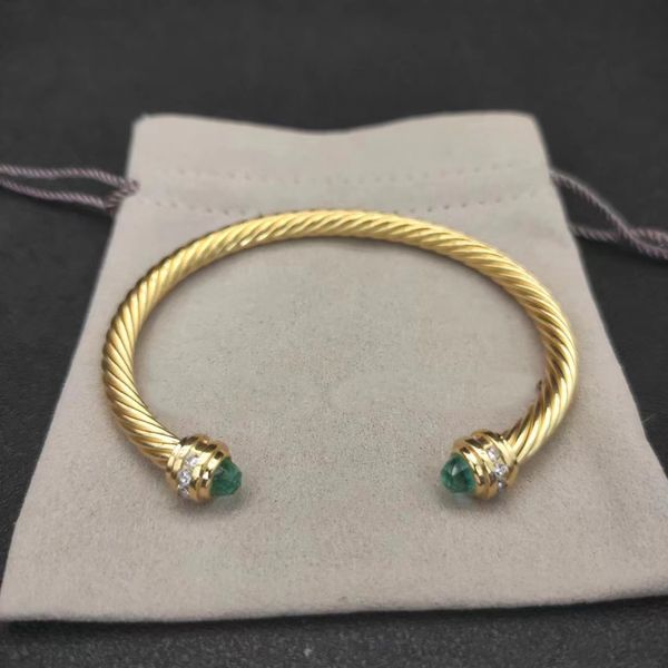 

5MM DY diamond bracelet cable bracelets DY pulsera luxury jewelry for women men silver gold Pearl head X shaped cuff Bracelet fahion jewelrys for christmas gift 672T