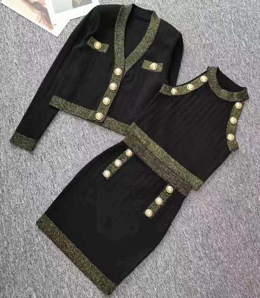 Two Piece Dress Women Pieces Luxury Designer Woman Three Pcs Cardigan Skirts Sets O Neck Vest Office Clothes Formal Set Elegant Models II39, 7-2
Two Piece Dress Women Pieces Luxury Designer Woman Three Pcs Cardigan Skirts Sets O Neck Vest Office Clothes Formal Set Elegant Models II39, 7-2