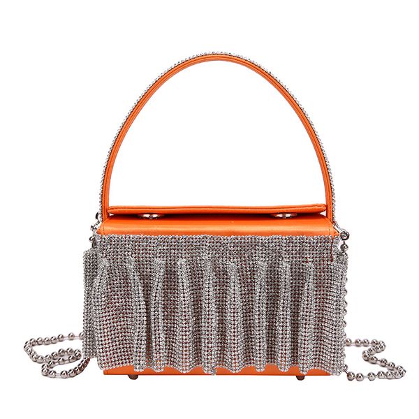 Western womens shoulder bags 8 color niche design satin hard box handbag sweet little fresh metal tassel chain bag solid color diamond mobile phone coin purse, Black
Western womens shoulder bags 8 color niche design satin hard box handbag sweet little fresh metal tassel chain bag solid color diamond mobile phone coin purse, Black