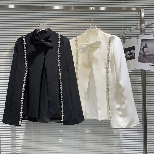 Women' Suits BORVEMAYS 2023 Autumn Temperament Blazer Elegant Stand Collar Long Sleeve Solid Color Diamonds Bow Trend Coat WZ5729 Ufqq, White
Women' Suits BORVEMAYS 2023 Autumn Temperament Blazer Elegant Stand Collar Long Sleeve Solid Color Diamonds Bow Trend Coat WZ5729 Ufqq, White