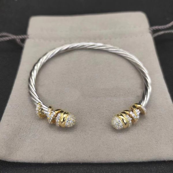 DY Cable Bracelet Twisted Silver Bracelets Designer Jewelry Women Man Gold Pearl Head Diamond Stone Cuff Bangle Bracelet Fashion Jewelrys Party Wedding Gift
DY Cable Bracelet Twisted Silver Bracelets Designer Jewelry Women Man Gold Pearl Head Diamond Stone Cuff Bangle Bracelet Fashion Jewelrys Party Wedding Gift