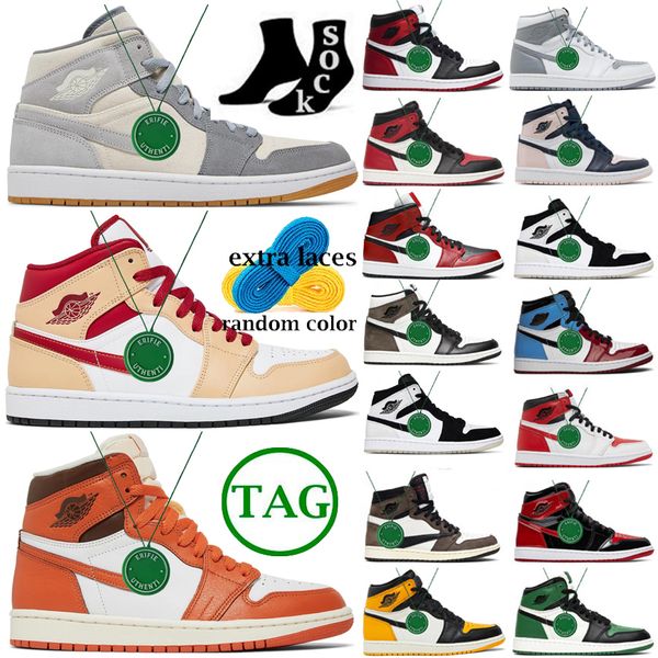 2023 high shoes 36-47 jumpman 1 basketball shoes og high unc patent leather hyper royal mocha homage to university b, Black
2023 high shoes 36-47 jumpman 1 basketball shoes og high unc patent leather hyper royal mocha homage to university b, Black