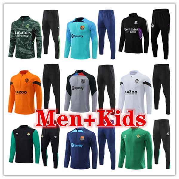 22 23 real betis mens kids soccer tracksuit jerseys kit 2022 2023 valencia madrids men football jersey training tracksuits jacket set, White;black
22 23 real betis mens kids soccer tracksuit jerseys kit 2022 2023 valencia madrids men football jersey training tracksuits jacket set, White;black