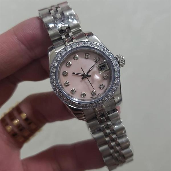 double ring diamond bezel 28mm women's watches wind color mirror automatic mechanical stainless steel wristband fashion girl 273c, Slivery;golden
double ring diamond bezel 28mm women's watches wind color mirror automatic mechanical stainless steel wristband fashion girl 273c, Slivery;golden
