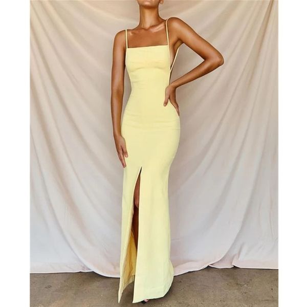light yellow modest front split prom dress spaghetti a-line elegant beaded girls formal evening prom party dresses robe de soiree, Black
light yellow modest front split prom dress spaghetti a-line elegant beaded girls formal evening prom party dresses robe de soiree, Black