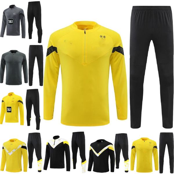22 23 man borussia tracksuit jacket soccer sets half zipper dortmund training suit football set survetement men tracksuit, Black
22 23 man borussia tracksuit jacket soccer sets half zipper dortmund training suit football set survetement men tracksuit, Black