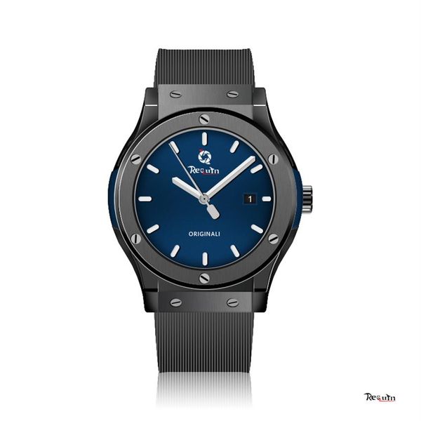 luxury men's automatic mechanical watch requin nx black stainless steel case strap classic fusion blue three-hand calendar fa307q, Slivery;brown
luxury men's automatic mechanical watch requin nx black stainless steel case strap classic fusion blue three-hand calendar fa307q, Slivery;brown