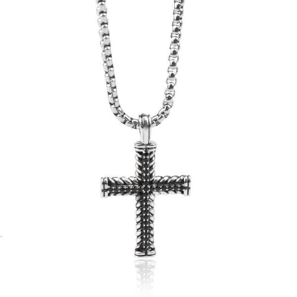 designer dy necklaces fashion men box chain luxury necklace vintage cross pendant inlaid black zircon punk jewelry gift for boys, Silver
designer dy necklaces fashion men box chain luxury necklace vintage cross pendant inlaid black zircon punk jewelry gift for boys, Silver