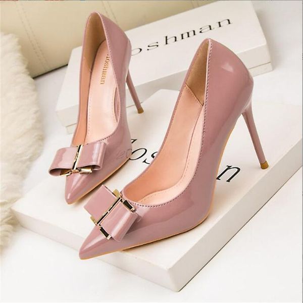 red bottom shoes women's dress womens simple stiletto high heel shoes pointed metal button patent leather bow asakuchi single, Black
red bottom shoes women's dress womens simple stiletto high heel shoes pointed metal button patent leather bow asakuchi single, Black