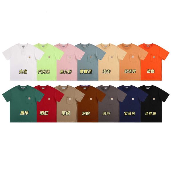 men's t shirt fashion designer brand carhart spring summer new pocket embroidered short sleeves for men women, White;black
men's t shirt fashion designer brand carhart spring summer new pocket embroidered short sleeves for men women, White;black