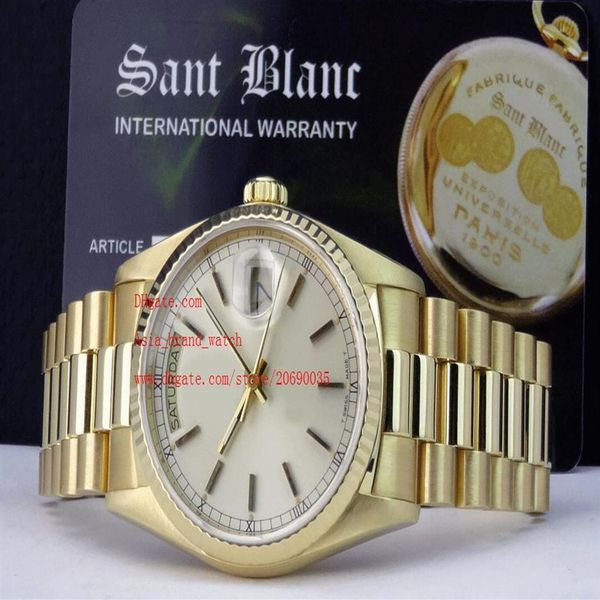 factory supplier luxury wristwatches sapphire 36mm 18kt gold 18038 automatic mechanical mens men's watch watches207h, Slivery;brown
factory supplier luxury wristwatches sapphire 36mm 18kt gold 18038 automatic mechanical mens men's watch watches207h, Slivery;brown
