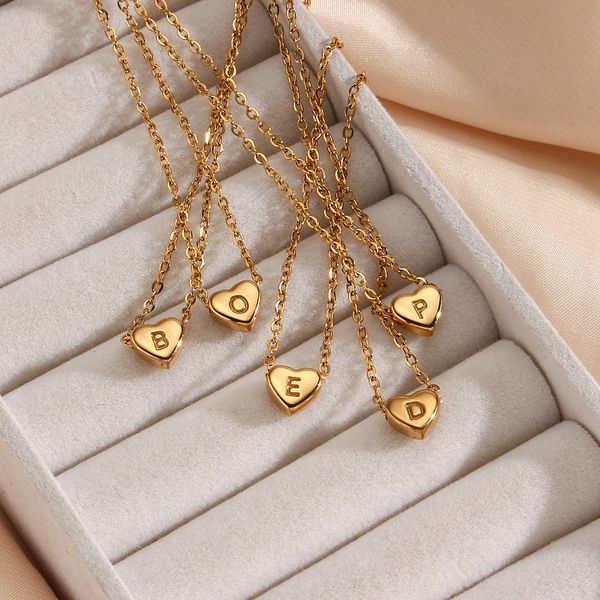 minimalist 18k gold plated stainless steel jewelry initial kids alphabet pendant small mini heart initial letter necklace, Silver
minimalist 18k gold plated stainless steel jewelry initial kids alphabet pendant small mini heart initial letter necklace, Silver