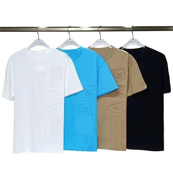 high-quality european and american style tide brand concave and convex embossed men's trend pure cotton short sleeve t-shirt loose ever, White;black
high-quality european and american style tide brand concave and convex embossed men's trend pure cotton short sleeve t-shirt loose ever, White;black