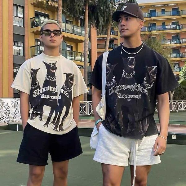 2023 new men's and women's t shirt fashion design brand present'shound short sleeve vintage washed used high street loose cou, White;black
2023 new men's and women's t shirt fashion design brand present'shound short sleeve vintage washed used high street loose cou, White;black