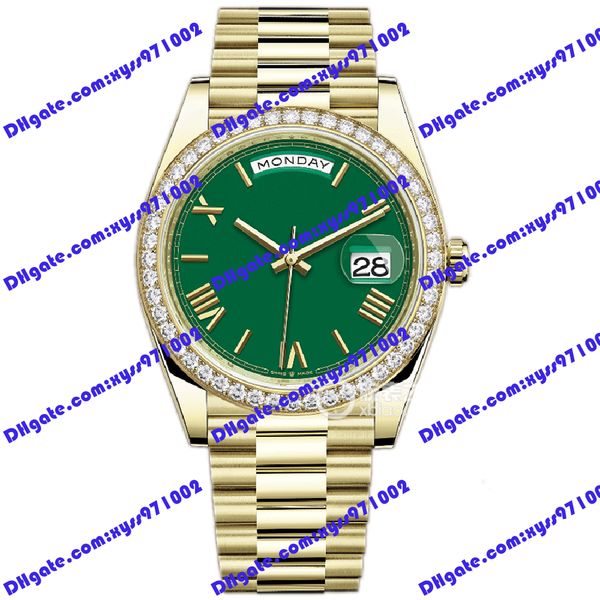 highquality men's watch 2813 automatic mechanical watch m228348rbr 40mm green roman dial diamond bezel gold stainless steel wristwatch, Slivery;brown
highquality men's watch 2813 automatic mechanical watch m228348rbr 40mm green roman dial diamond bezel gold stainless steel wristwatch, Slivery;brown