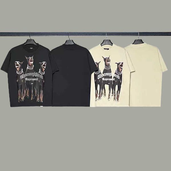 2023 new men's and women's t shirt fashion design brand present's correct version of used doberman print washed short sleeve, White;black
2023 new men's and women's t shirt fashion design brand present's correct version of used doberman print washed short sleeve, White;black