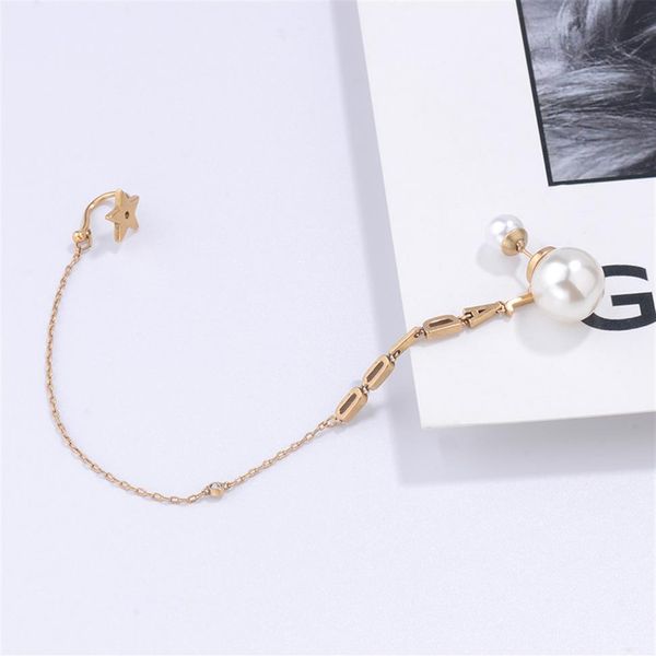 2020 letters pearl earrings ear clip all-in-one super fairy earrings personality fashion wu jinyan wang ziwen same style292j, Golden
2020 letters pearl earrings ear clip all-in-one super fairy earrings personality fashion wu jinyan wang ziwen same style292j, Golden