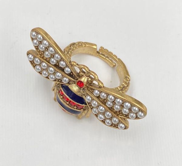 boho pearl bee rings have stamps for women luxury designer ring jewelry woman ring party with box, Silver
boho pearl bee rings have stamps for women luxury designer ring jewelry woman ring party with box, Silver