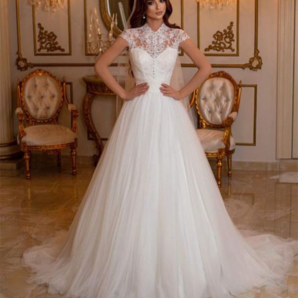 morocco vintage lace a line wedding dresses high neck cap sleeves backless french applique formal bridal gowns white ivory marriage church
morocco vintage lace a line wedding dresses high neck cap sleeves backless french applique formal bridal gowns white ivory marriage church