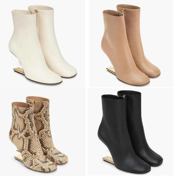 famous brand nappa ankle boots luxurious design calfskin f-shaped heel round head winter women show charm eu35-43, Black
famous brand nappa ankle boots luxurious design calfskin f-shaped heel round head winter women show charm eu35-43, Black