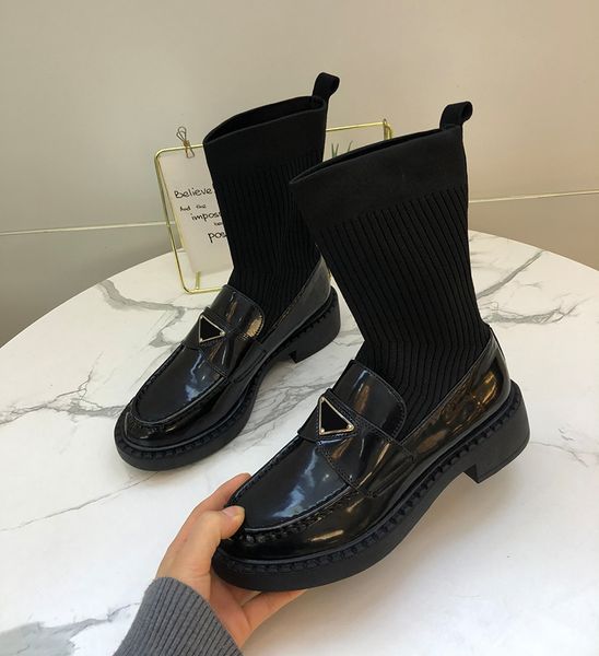 designer boots women black leather fashion shoes classic inverted triangle womens martin high ankle sock boot with warm cotton autumn winter
designer boots women black leather fashion shoes classic inverted triangle womens martin high ankle sock boot with warm cotton autumn winter