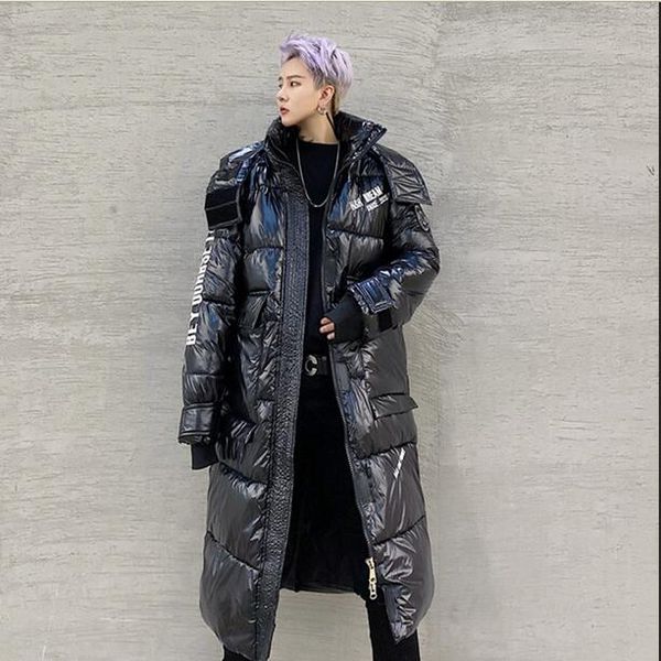 men's parkas winter long cotton-padded jacket men loose knee-length hooded youth jacket padded coat, Black
men's parkas winter long cotton-padded jacket men loose knee-length hooded youth jacket padded coat, Black