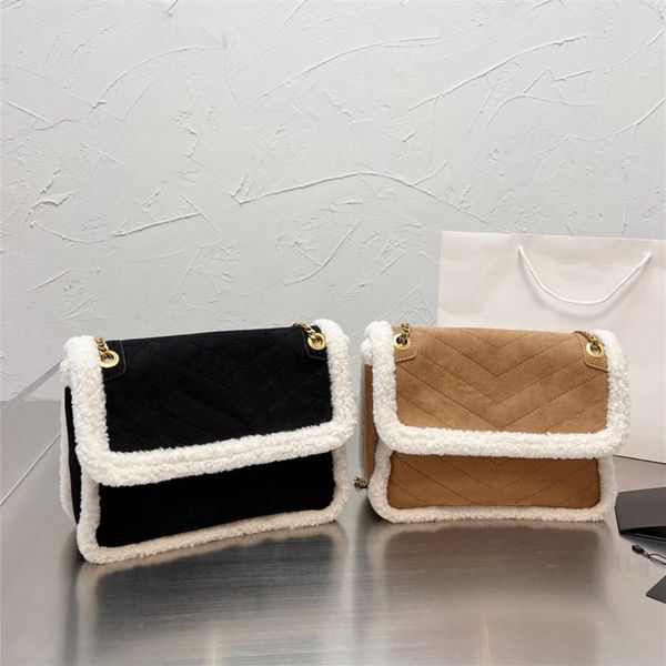 women classic fur niki chain messenger bag cowhide leather crossbody shoulder bags golden logo environmental wool armpit wallet y 350g
women classic fur niki chain messenger bag cowhide leather crossbody shoulder bags golden logo environmental wool armpit wallet y 350g