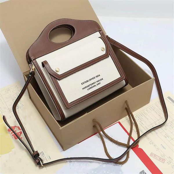 luxurys designers bags women mini two-tone canvas leather pocket lady shoulder bag fashion black brown dress official handbags sma2287
luxurys designers bags women mini two-tone canvas leather pocket lady shoulder bag fashion black brown dress official handbags sma2287