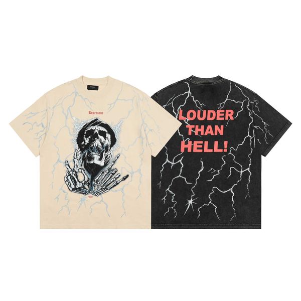 2023 new men's and women's t shirt fashion design brand present'stide thunder skull wash water old vintage high street short, White;black
2023 new men's and women's t shirt fashion design brand present'stide thunder skull wash water old vintage high street short, White;black