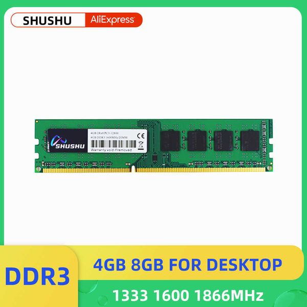 SHUSHU Memoria Ram DDR3 DDR3L 8GB 4GB 1866MHz 1600MHz 1333MHz Dimm Memory PC3-10600 12800 14900 Desktop Memory RAM