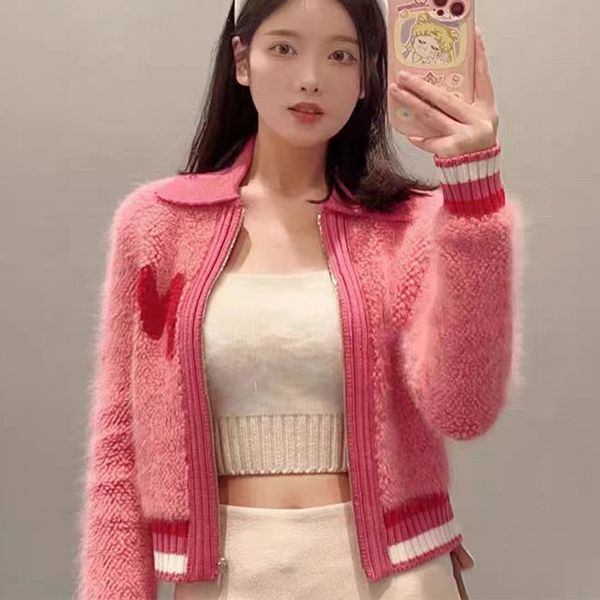 1220 l 2023 autumn sweaters women's cardigan pink sweater lapel neck long sleeve brand same style women's kexin, White;black
1220 l 2023 autumn sweaters women's cardigan pink sweater lapel neck long sleeve brand same style women's kexin, White;black