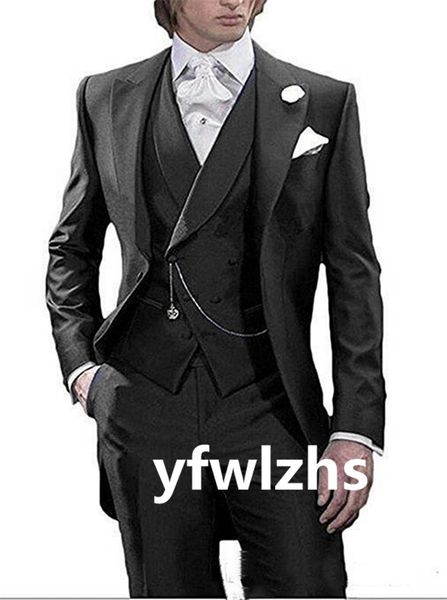 custom made men suits one button groom tuxedos peak lapel groomsmen wedding/prom/dinner man blazer jacket pants vest w818, Black;gray
custom made men suits one button groom tuxedos peak lapel groomsmen wedding/prom/dinner man blazer jacket pants vest w818, Black;gray