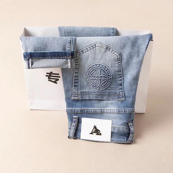 designer men's jeans kuhl pants fashion embroidery happy cat stickers cloth pattern casual all-match straight trousers, Blue
designer men's jeans kuhl pants fashion embroidery happy cat stickers cloth pattern casual all-match straight trousers, Blue