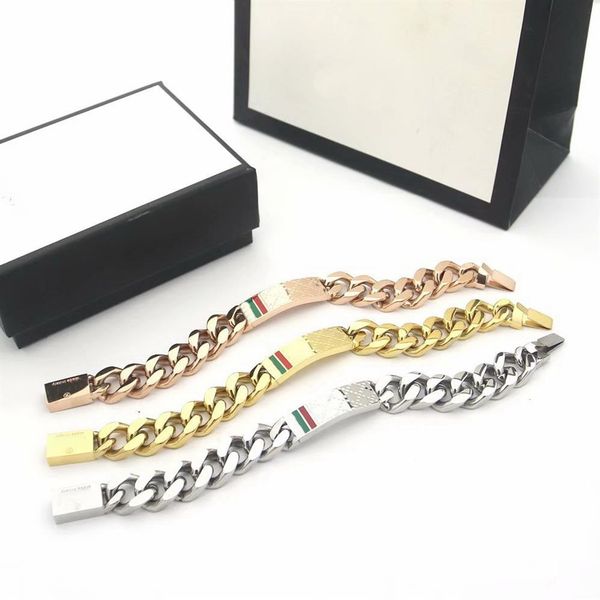 europe america fashion style men lady women titanium steel red green enamel thick chain bracelet with engraved g initials square p249g, Black
europe america fashion style men lady women titanium steel red green enamel thick chain bracelet with engraved g initials square p249g, Black