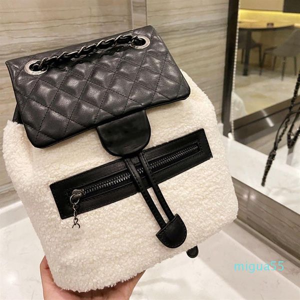 designer fur backpack bags large capacity double chain outdoor sacoche boy girls school street fashion trend luxury b252p
designer fur backpack bags large capacity double chain outdoor sacoche boy girls school street fashion trend luxury b252p