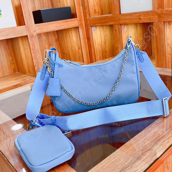fashion bags 2pcs shoulder bags designer handbag half moon handbags for women crossbody bag nylon metal chains luxury purses casual versatil
fashion bags 2pcs shoulder bags designer handbag half moon handbags for women crossbody bag nylon metal chains luxury purses casual versatil