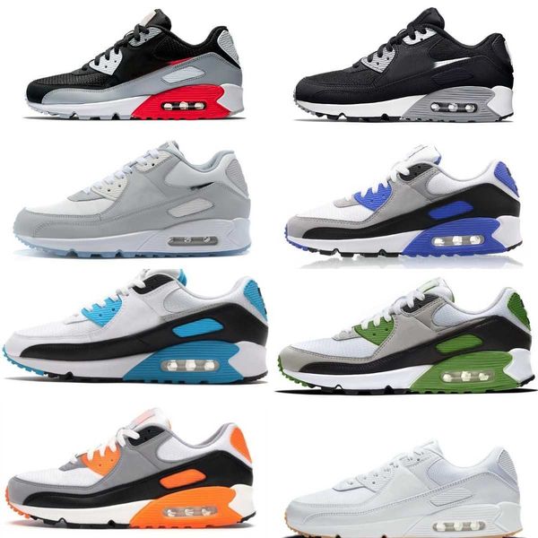 

Designer Men 90 Running Sports Shoes Triple White Black Red 90s Wolf Grey Polka Dot MAXS Total Orange Laser Blue Airs Runner Hyper Grape Royal Women Trainer Sneakers, Y029