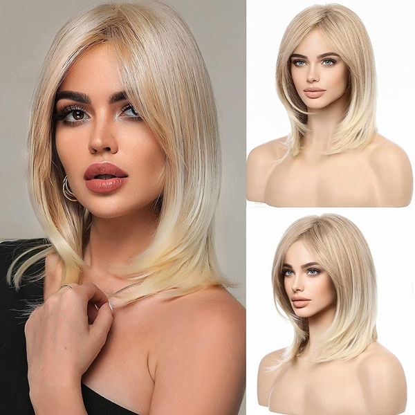 dark brown wigs for women shoulder length layered synthetic hair wig with bangs, Black
dark brown wigs for women shoulder length layered synthetic hair wig with bangs, Black