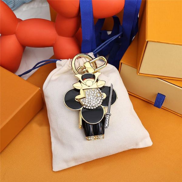 fashion keychain luxury designer stylish sun-flower doll pendant keychains keys buckle mens womens backpack ornaments with box, Silver
fashion keychain luxury designer stylish sun-flower doll pendant keychains keys buckle mens womens backpack ornaments with box, Silver