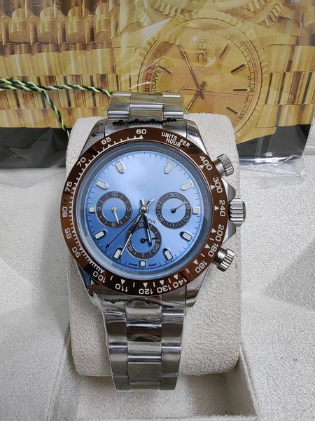 with original box luxury mens watches 116500ln watch montre de luxe automatic wristwatches steel ring bezel 316l adustable folding buckle 20, Slivery;brown
with original box luxury mens watches 116500ln watch montre de luxe automatic wristwatches steel ring bezel 316l adustable folding buckle 20, Slivery;brown
