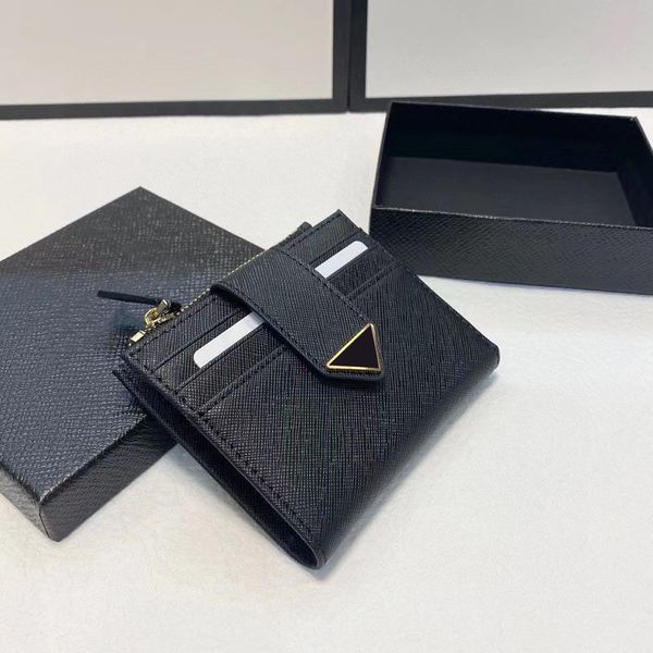 money clips luxury saffiano triangle short wallets cards holder womens mens designer with box cardholder smooth leather coin purses 9 card s, Black
money clips luxury saffiano triangle short wallets cards holder womens mens designer with box cardholder smooth leather coin purses 9 card s, Black