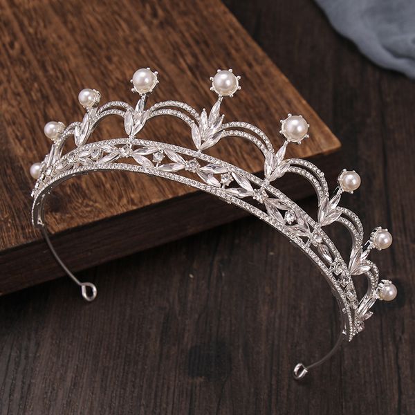 luxury pearls diamond tiara hair hoop crystal bridal headwear crown rhinestone with wedding jewelry diamonds bridal crowns headpieces hg794, Silver
luxury pearls diamond tiara hair hoop crystal bridal headwear crown rhinestone with wedding jewelry diamonds bridal crowns headpieces hg794, Silver