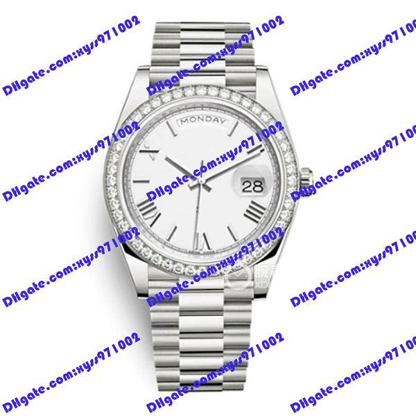 men's watch 2813 automatic mechanical watch m228349 40mm white rome dial diamond bezel stainless steel wristwatch sapphire glass calend, Slivery;brown
men's watch 2813 automatic mechanical watch m228349 40mm white rome dial diamond bezel stainless steel wristwatch sapphire glass calend, Slivery;brown