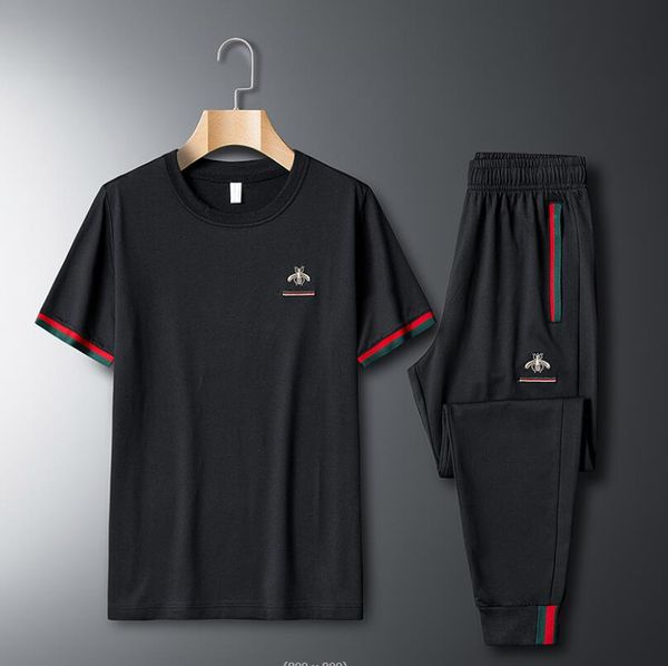 men's tracksuits summer designer brand suit men's casual short sleeve sweater round neck embroidered casual sportswear fashion two, Gray
men's tracksuits summer designer brand suit men's casual short sleeve sweater round neck embroidered casual sportswear fashion two, Gray